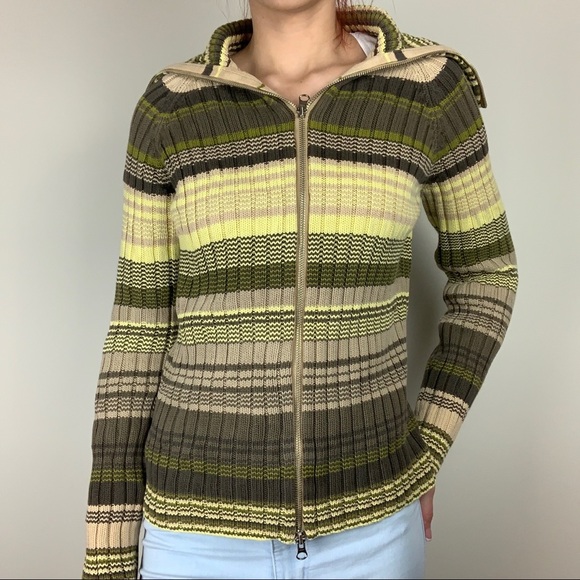 J. Crew Striped Zip-Up Sweater - Picture 6 of 6